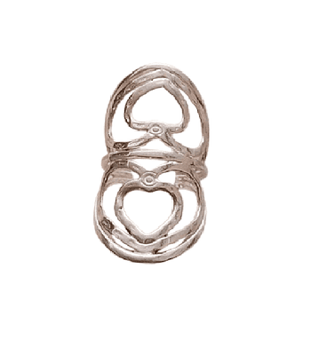 Anillo doble corazón