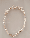 Pulsera Colibríes de Ensueño  Oro Laminado y Circones Rosa