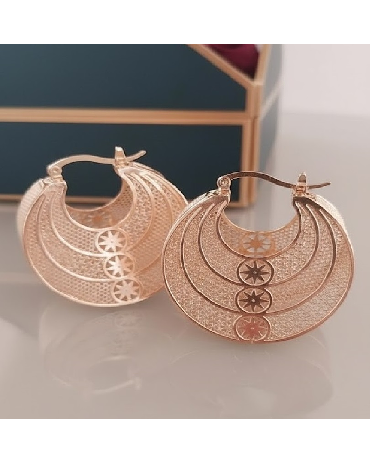 Aros de Orfebrería Turca El Resplandor del Rub el Hizb en Oro Laminado