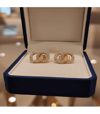 Aros de Botón en Oro Laminado