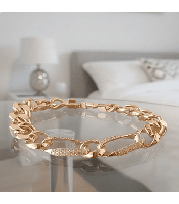 Pulsera de Eslabón grueso oro Laminado