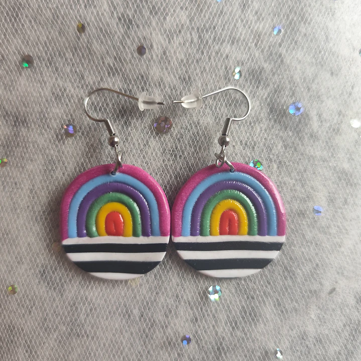 Pendiente Arcoiris Líneas ♥ 1