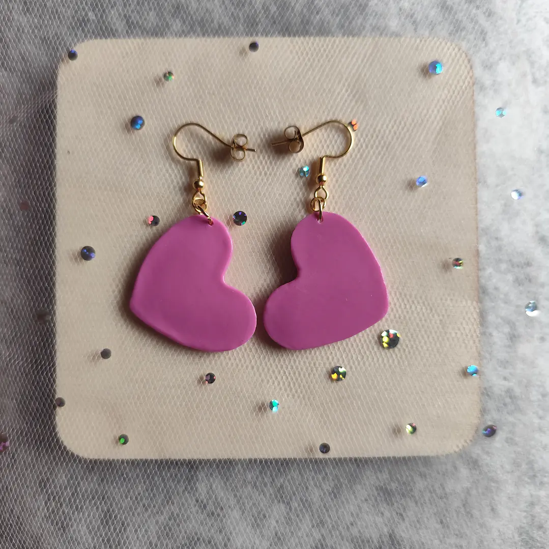 Aretes Corazón en Puntos♥ 3