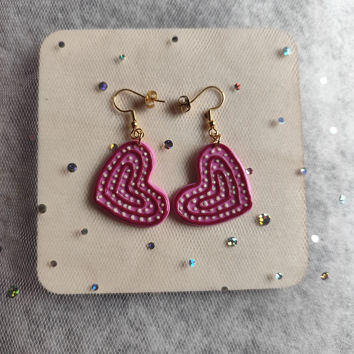 Aretes Corazón en Puntos♥ 1