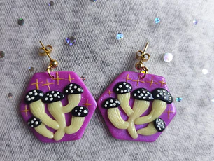 Aretes amanita dark♥