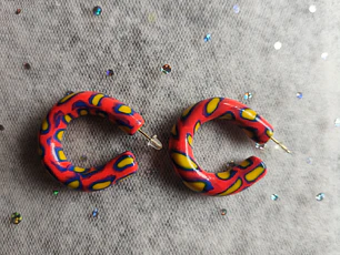 Aretes Animal Print Neón♥