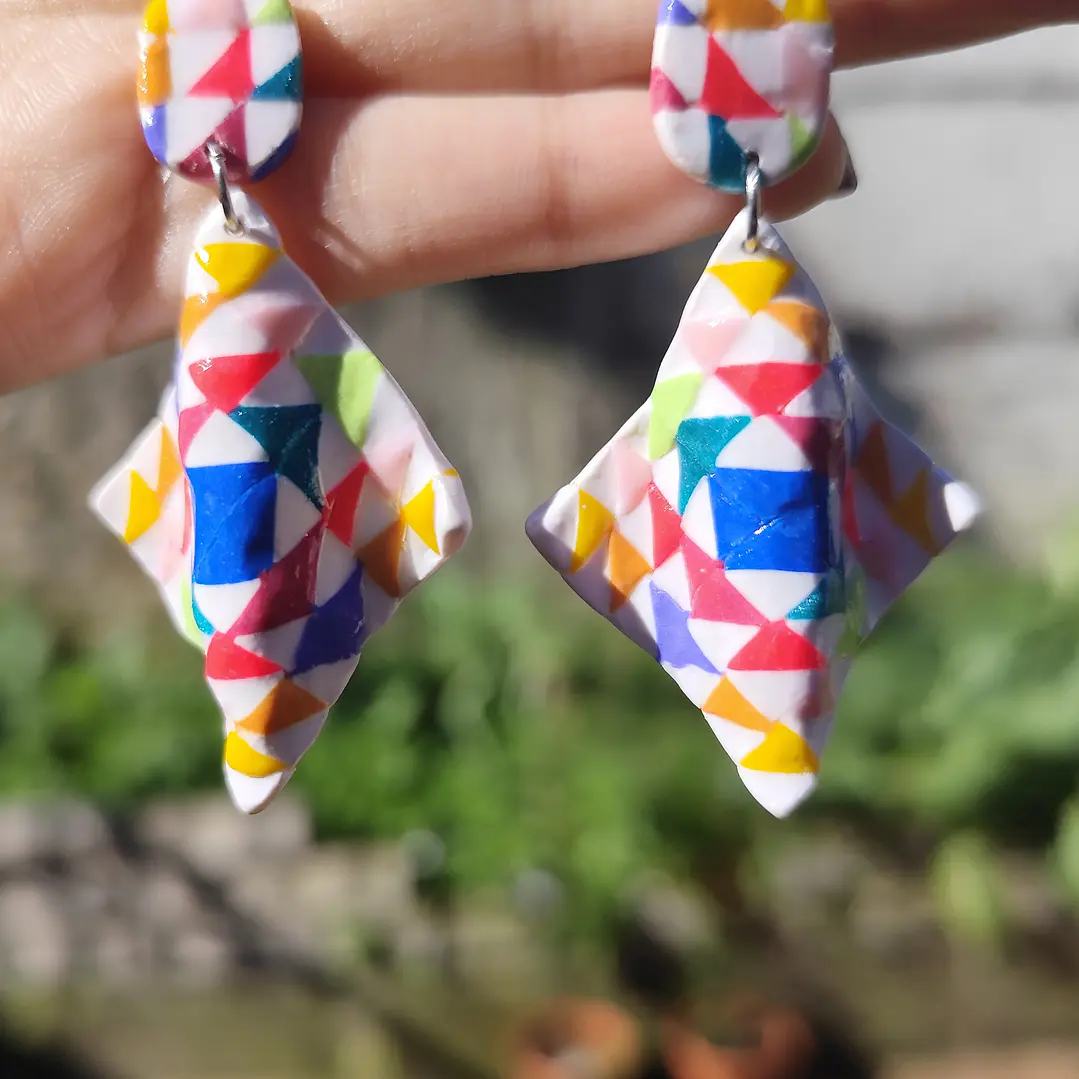 Aros Triangular Multicolor ♥ 3