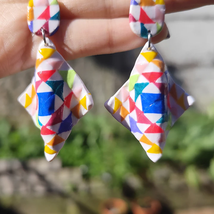 Aros Triangular Multicolor ♥ 3