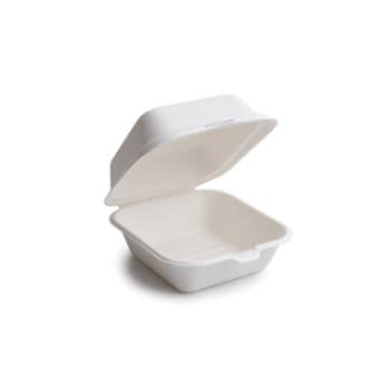 HAMBURGUESERO BAGASSE 6.5X6.5 1