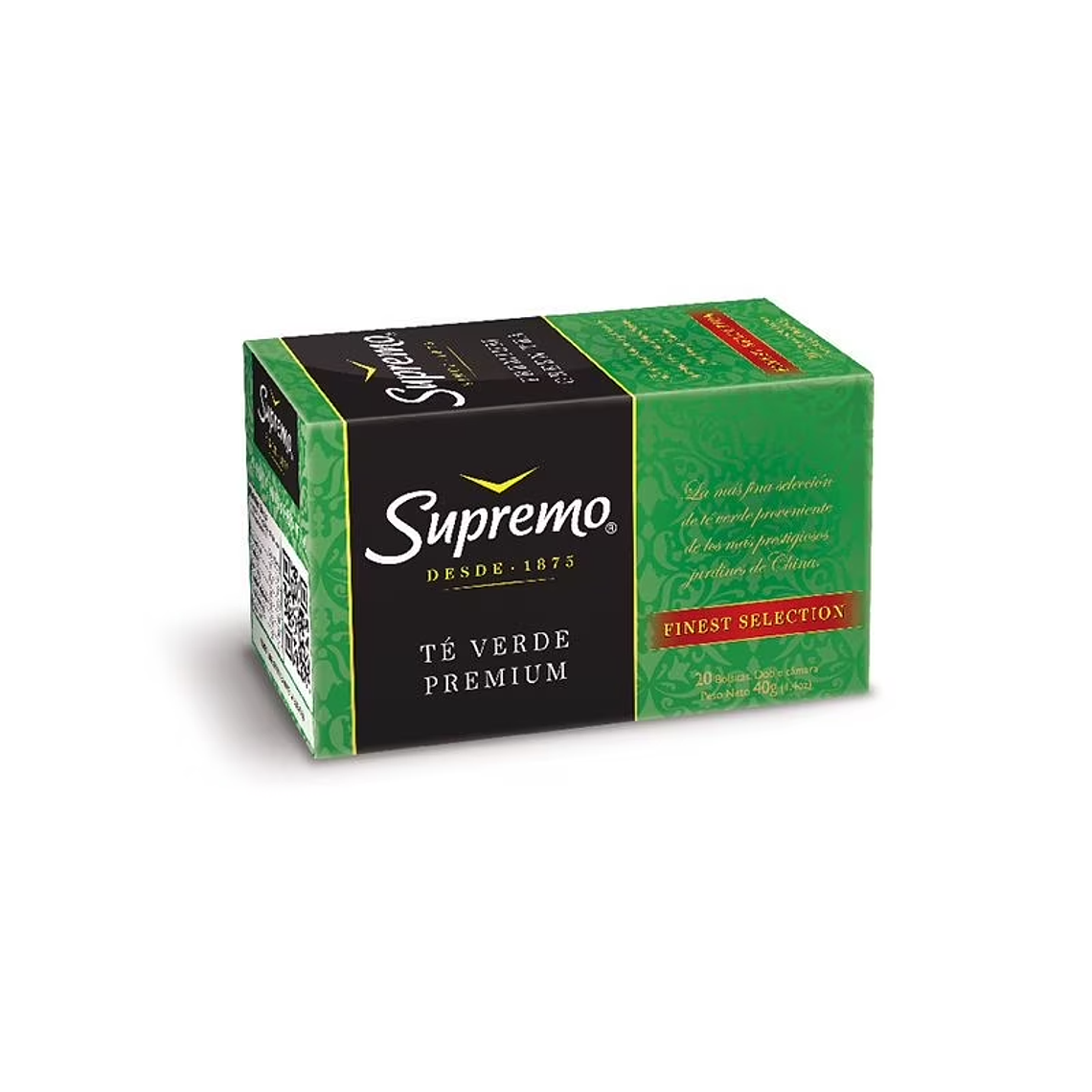 TÉ VERDE SUPREMO PREMIUM 20 BOLSITAS 1