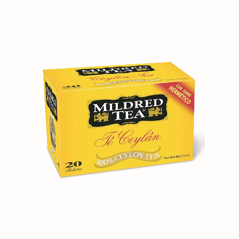 TÉ NEGRO MILDRED TEA CEYLAN 20 BOLSITAS 1