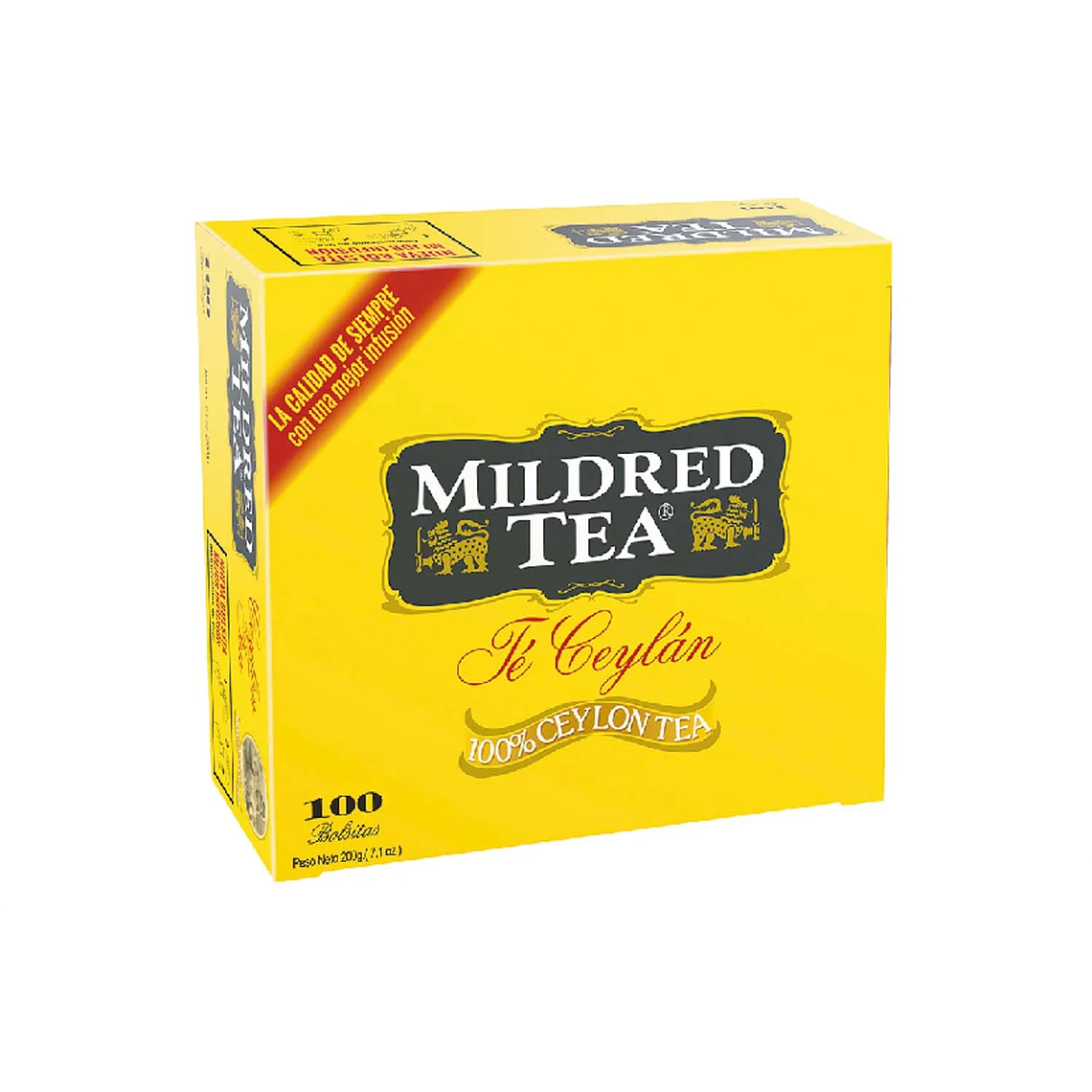 TÉ NEGRO MILDRED TEA CEYLAN 100 BOLSITAS 1