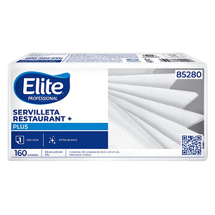 SERVILLETA ELITE RESTAURANT COCTEL 23X22CM-160UN (ELITE 85280)