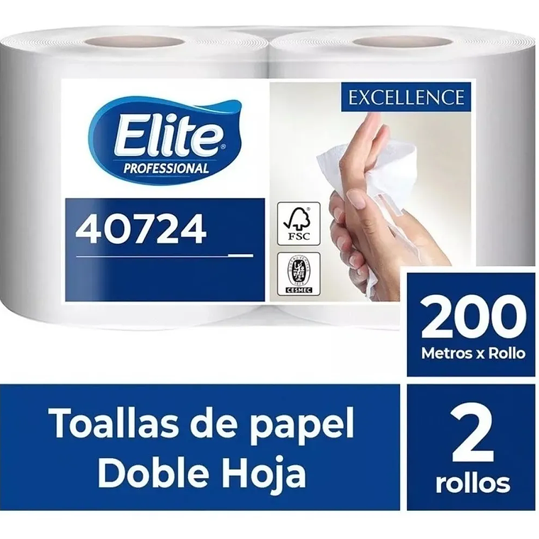 TOALLA DE PAPEL EXCELLENT 200MTS-2 UN (ELITE 40724) 1