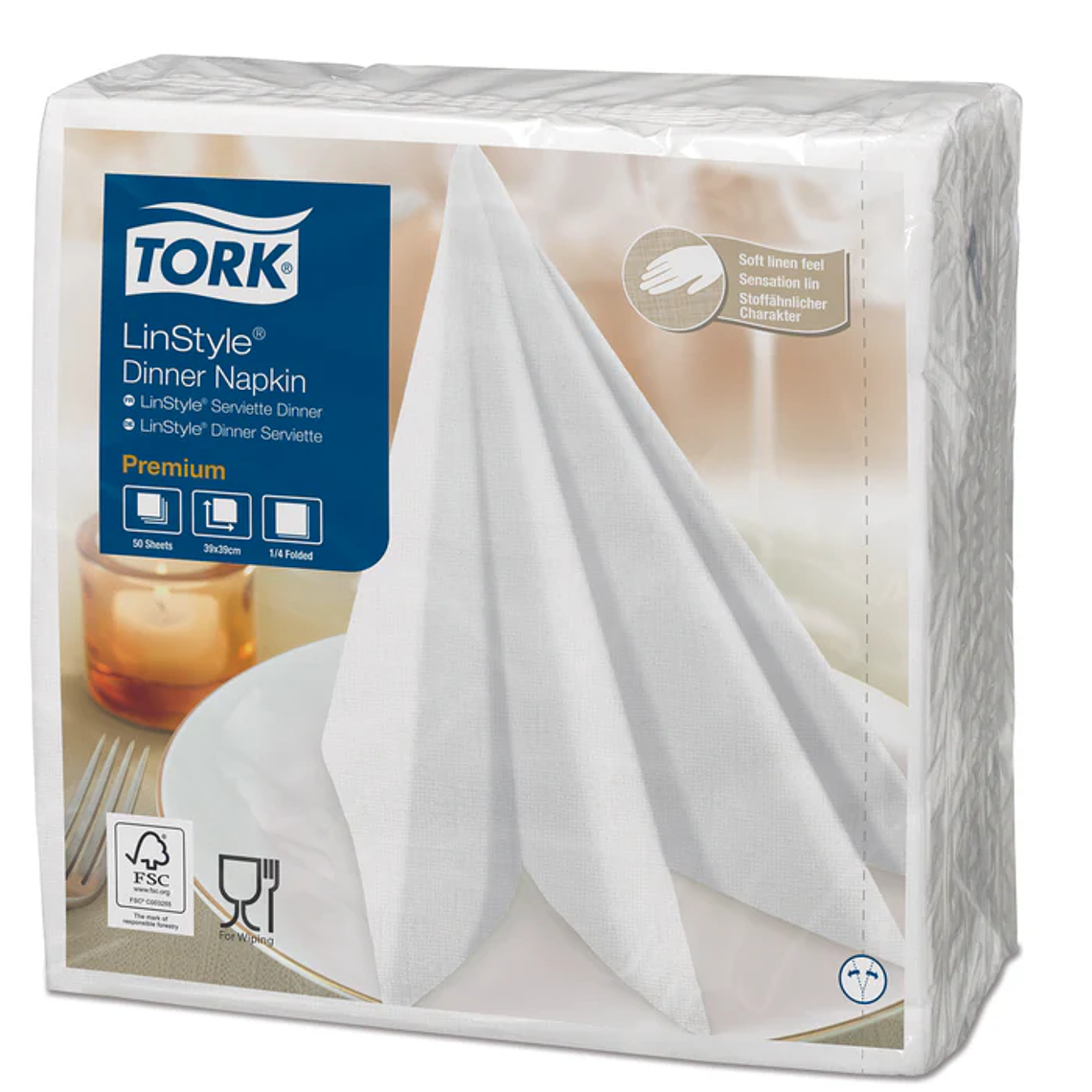 SERVILLETA LINSTYLE BLANCA 12X50 SE70035 1