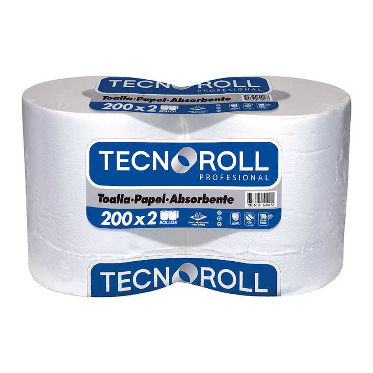 TOALLA TECNOROLL H/S PACK 200MTS-2UN 1