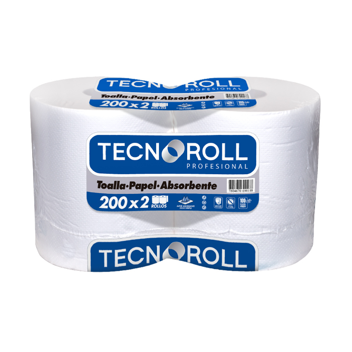 TOALLA TECNOROLL A/R PACK X2UN X200MTS 1