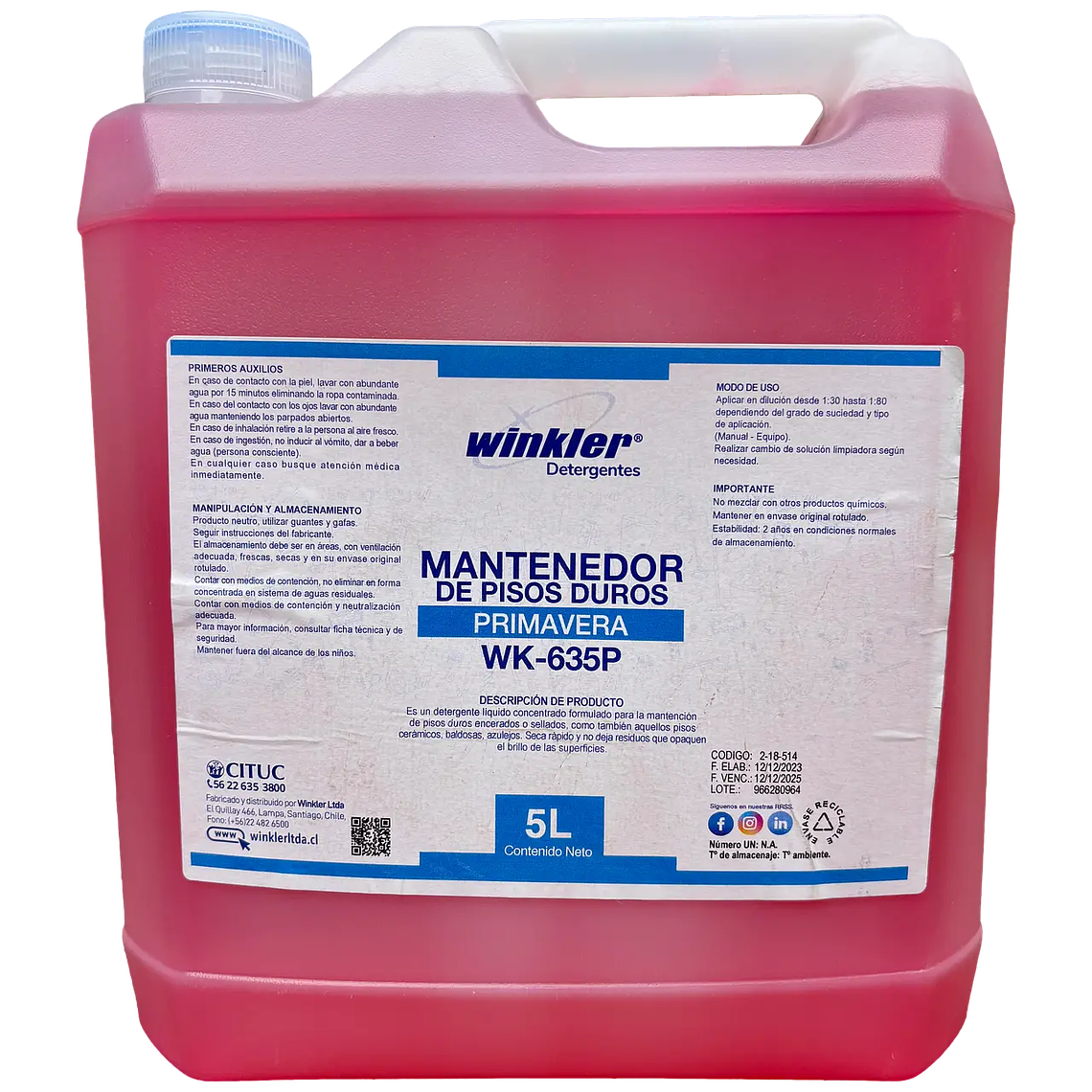 MANTENEDOR DE PISOS AROMA PRIMAVERA 5LT WK-635P 1