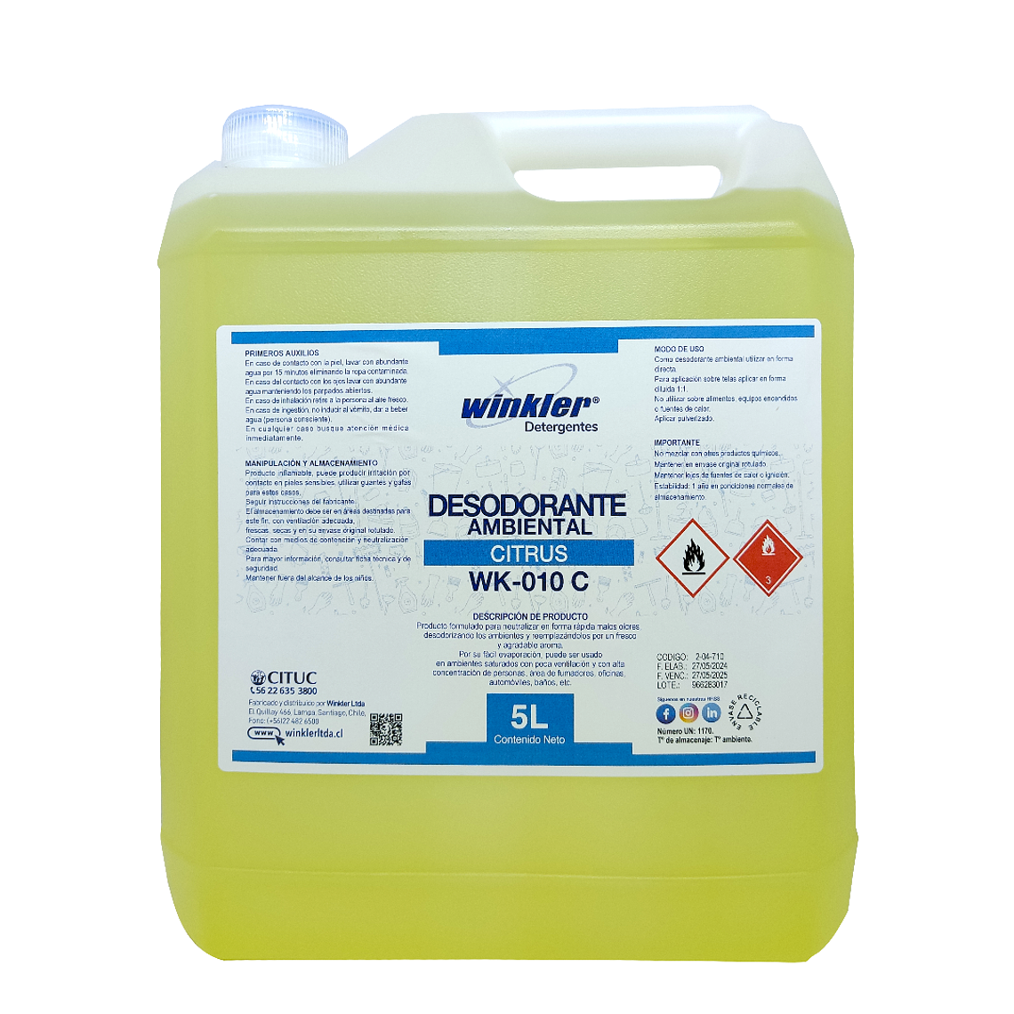 DESODORANTE AMBIENTAL CITRUS 5LT WK-010 C 1