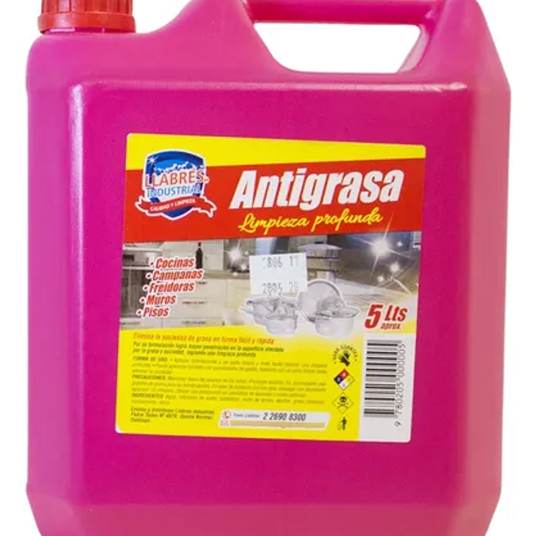 DESENGRASANTE INDUSTRIAL LIQUIDO 5LT 1