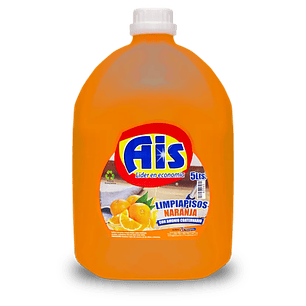 LIMPIA PISO NARANJA CON AMONIO CUATERNARIO 5LT