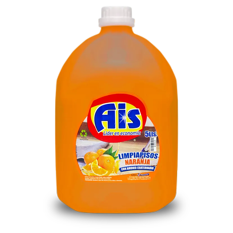 LIMPIA PISO NARANJA CON AMONIO CUATERNARIO 5LT 1