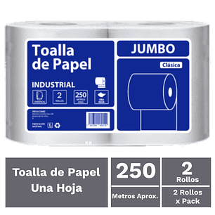 TOALLA PAPEL 2 X 250 MTS 
