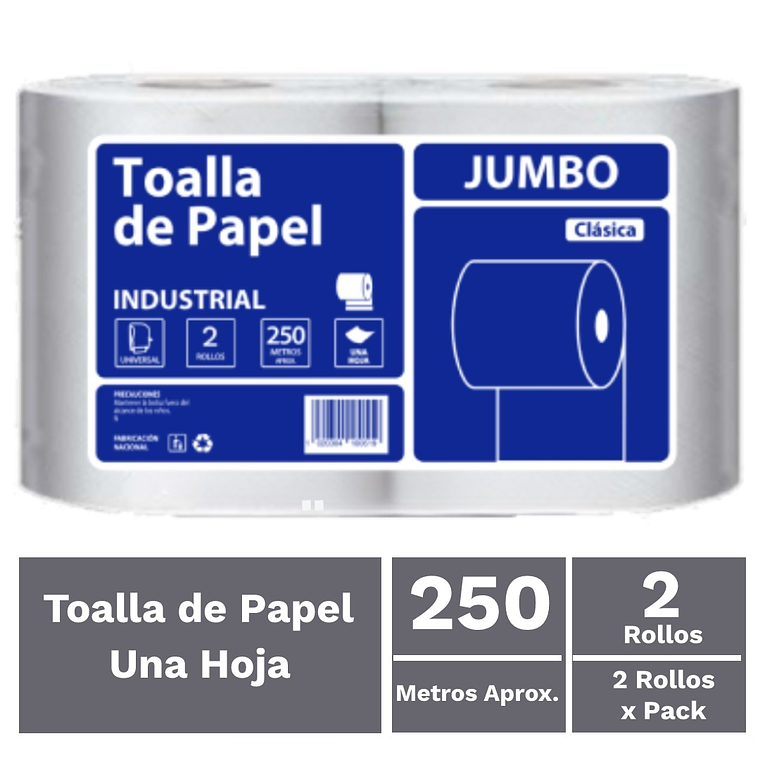 TOALLA PAPEL 2 X 250 MTS  1