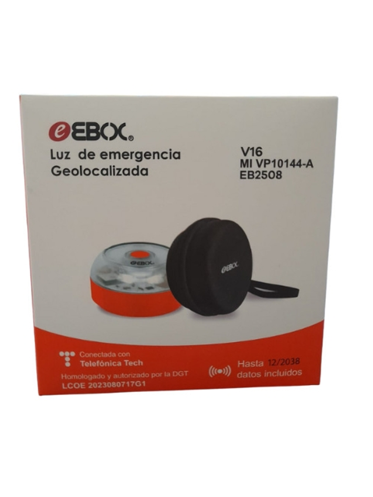 Baliza de Emergencia Geolocalizable EBOX V16 IoT EB2508, CON FUNDA 3