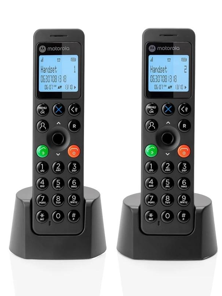 MOTOROLA DOT202 teléfono DECT DUO Negro 1