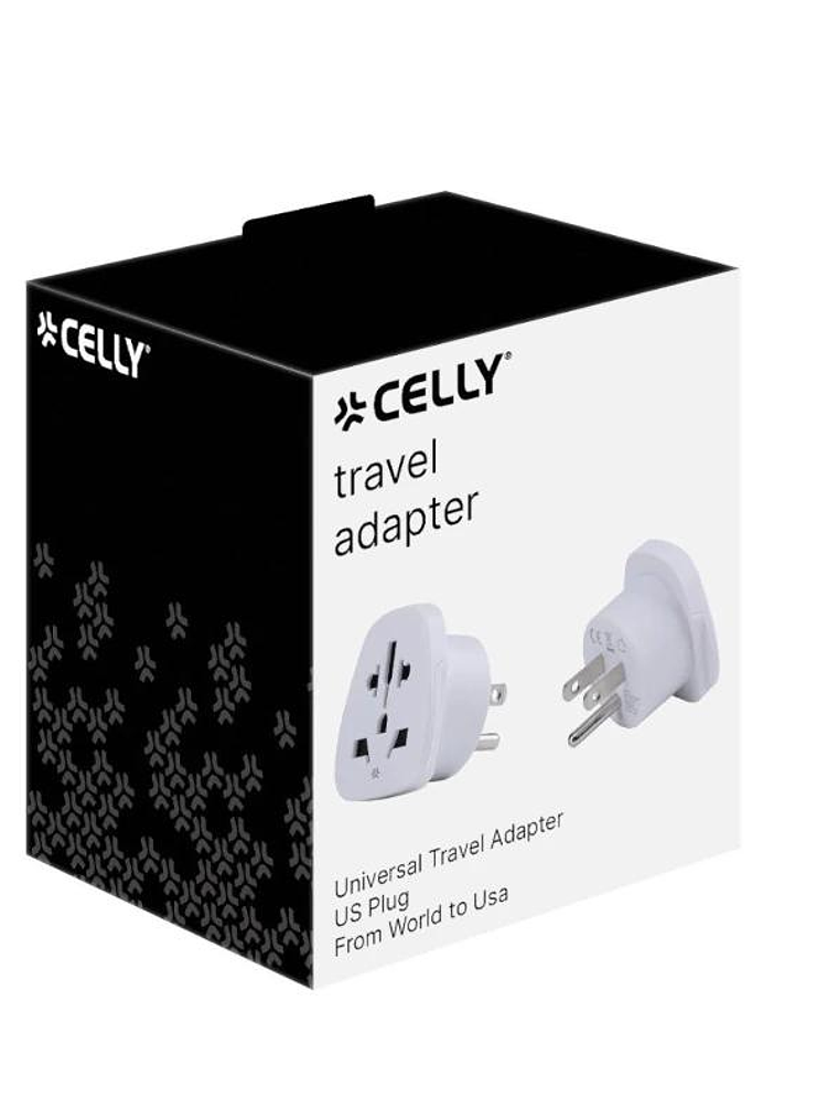 Celly Adaptador de Viaje Universal US 3