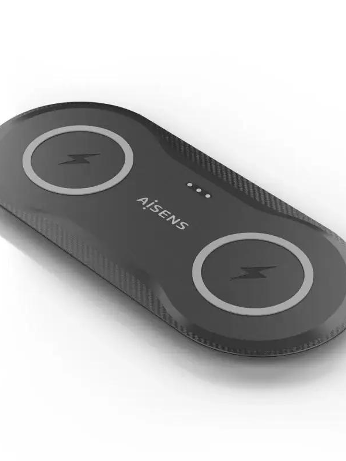 Aisens Cargador Inalámbrico USBC 15W 2 en 1 Negro 1