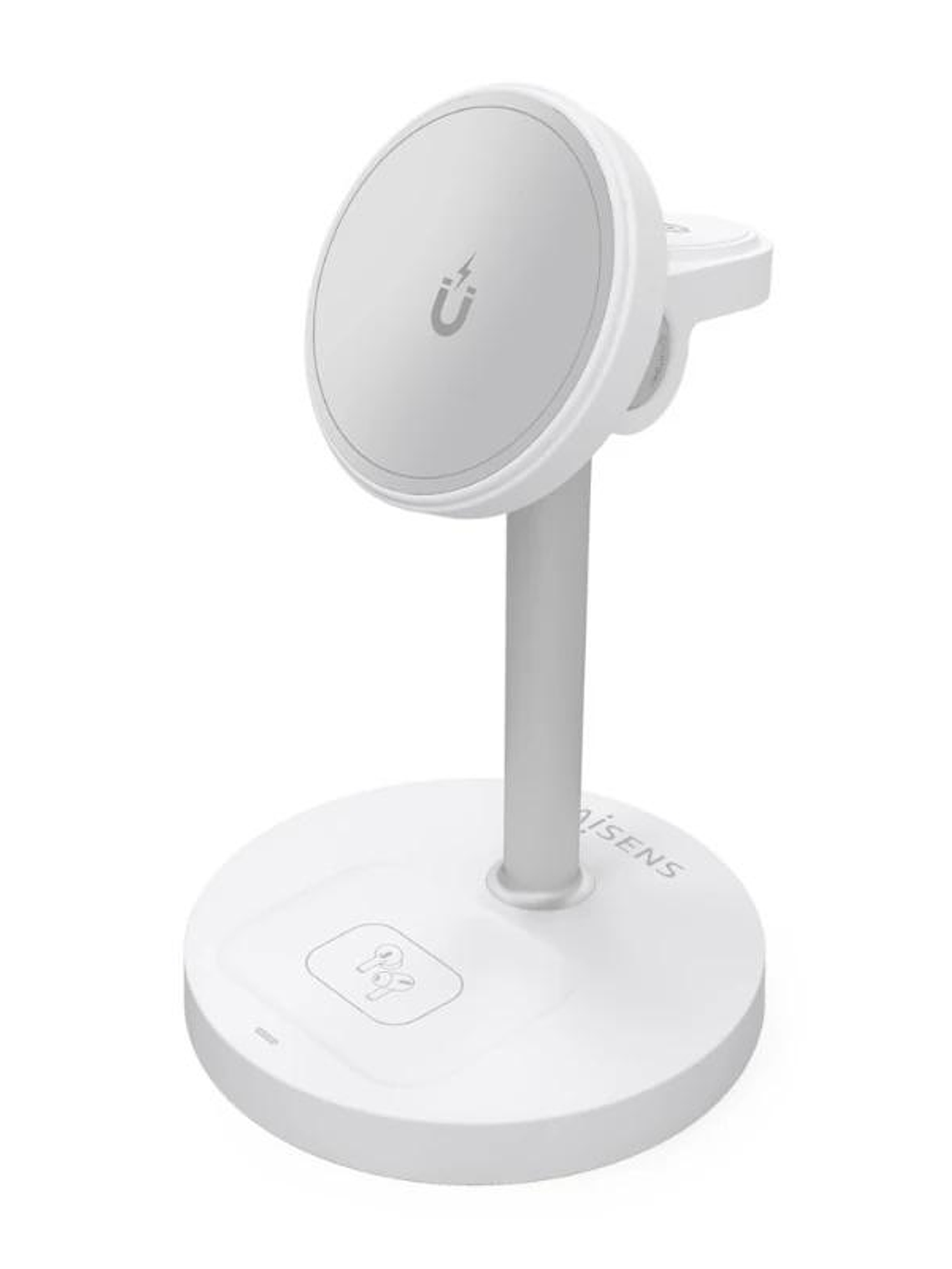 Aisens Cargador Inalámbrico USBC 15W 3 en 1 Blanco 1