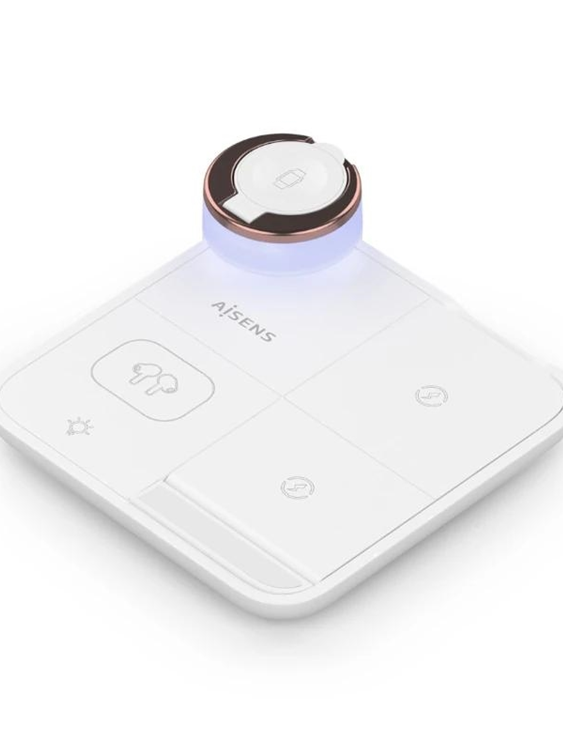 Aisens Cargador Inalámbrico USBC 15W 4 en 1 Blanco 1