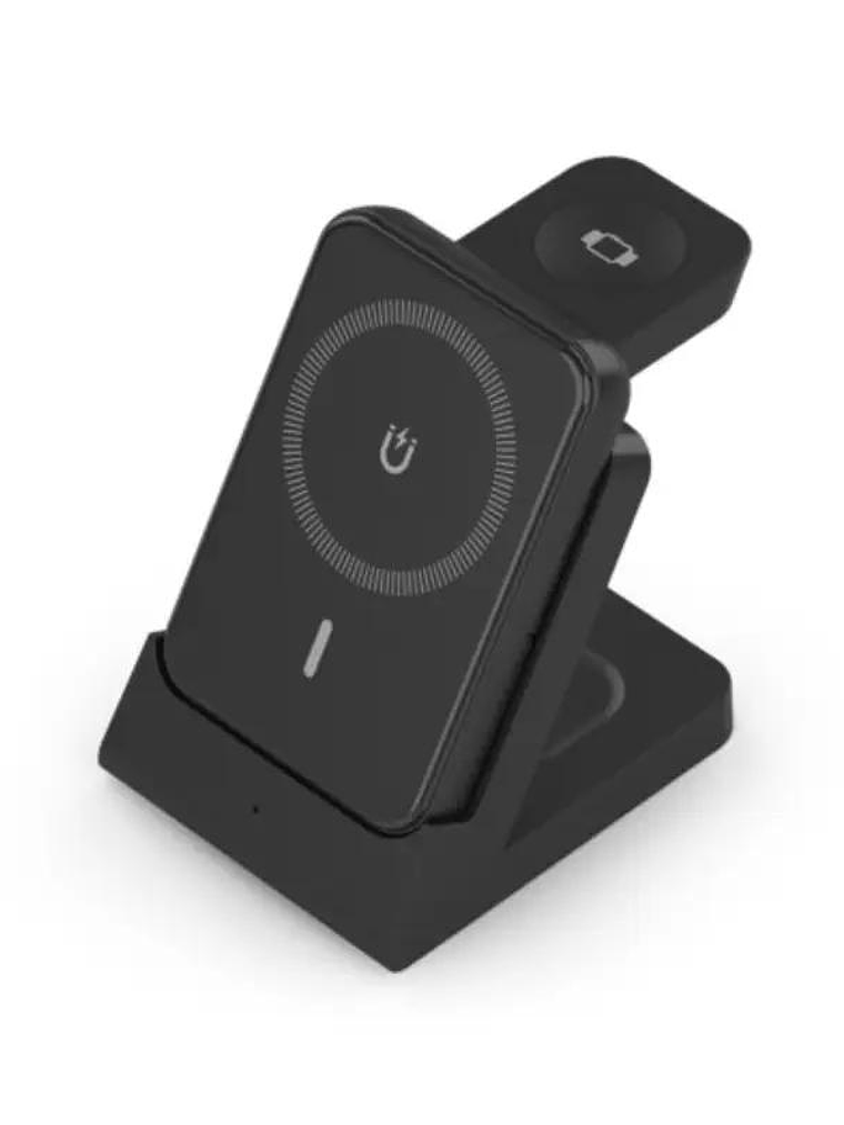 Aisens Cargador Inalámbrico USBC 15W 4 en 1 Negro 1