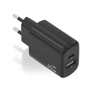 Aisens Cargador GaN 20W USB-C PD 3.0 USB-A QC3.0