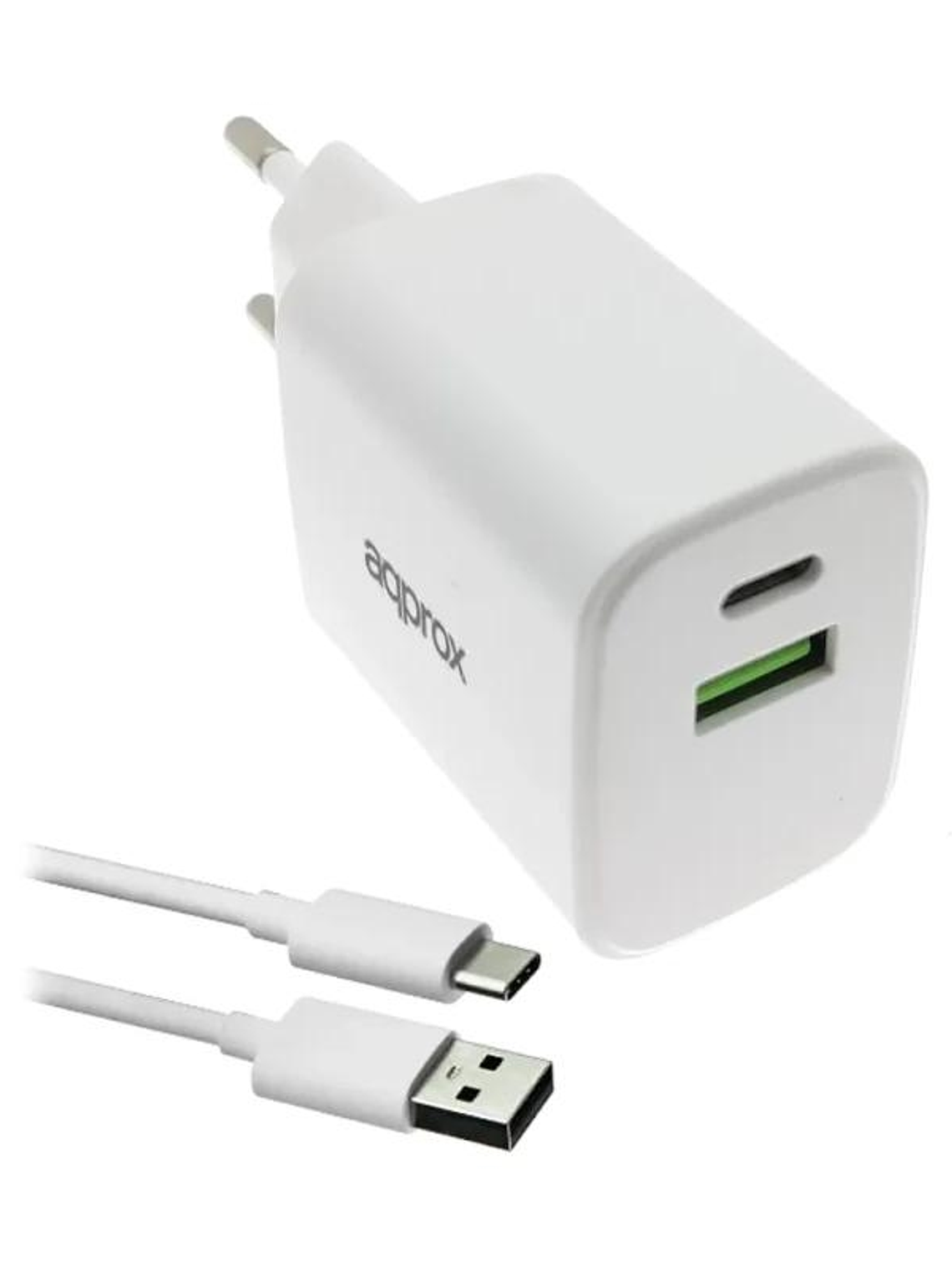 APPROX CARGADOR 35W QC 1 X USB A+ 1 X USB C+CABLE 1