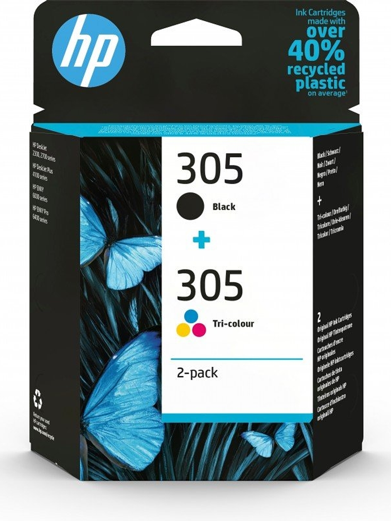HP Cartucho Multipack 305 Negro+Color 1
