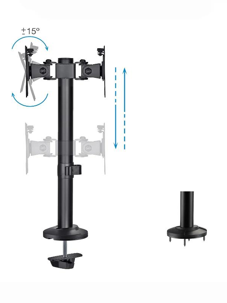 Tooq DB1132TN-B Soporte mesa 2 pantallas 17