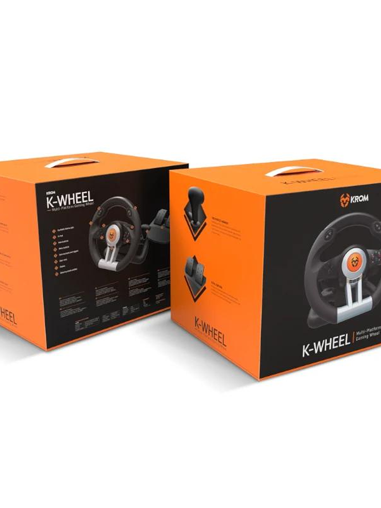 Krom Juego de Volante y pedales K-Wheel Multip. 4