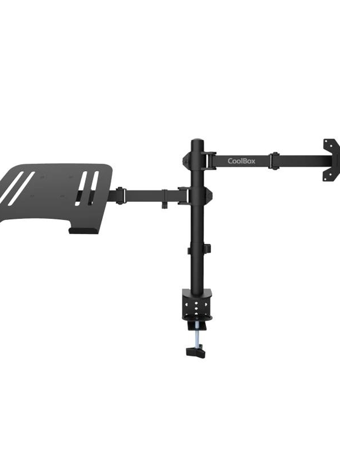 COOLBOX Soporte Monitor+Portátil Monobrazo Acero 1