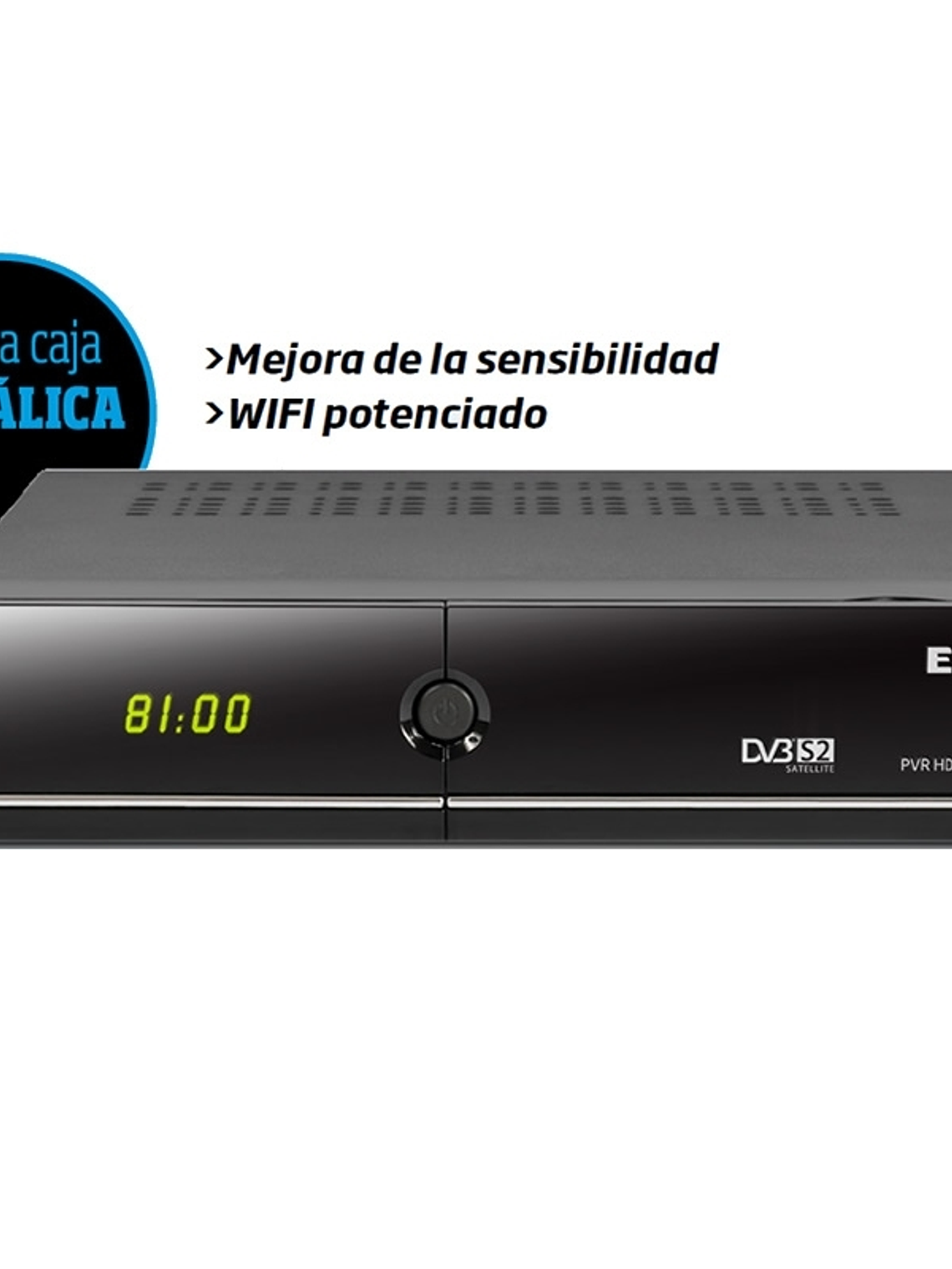 Engel RS8100Y Receptor Satélite HD PVR Wf/Eth 1