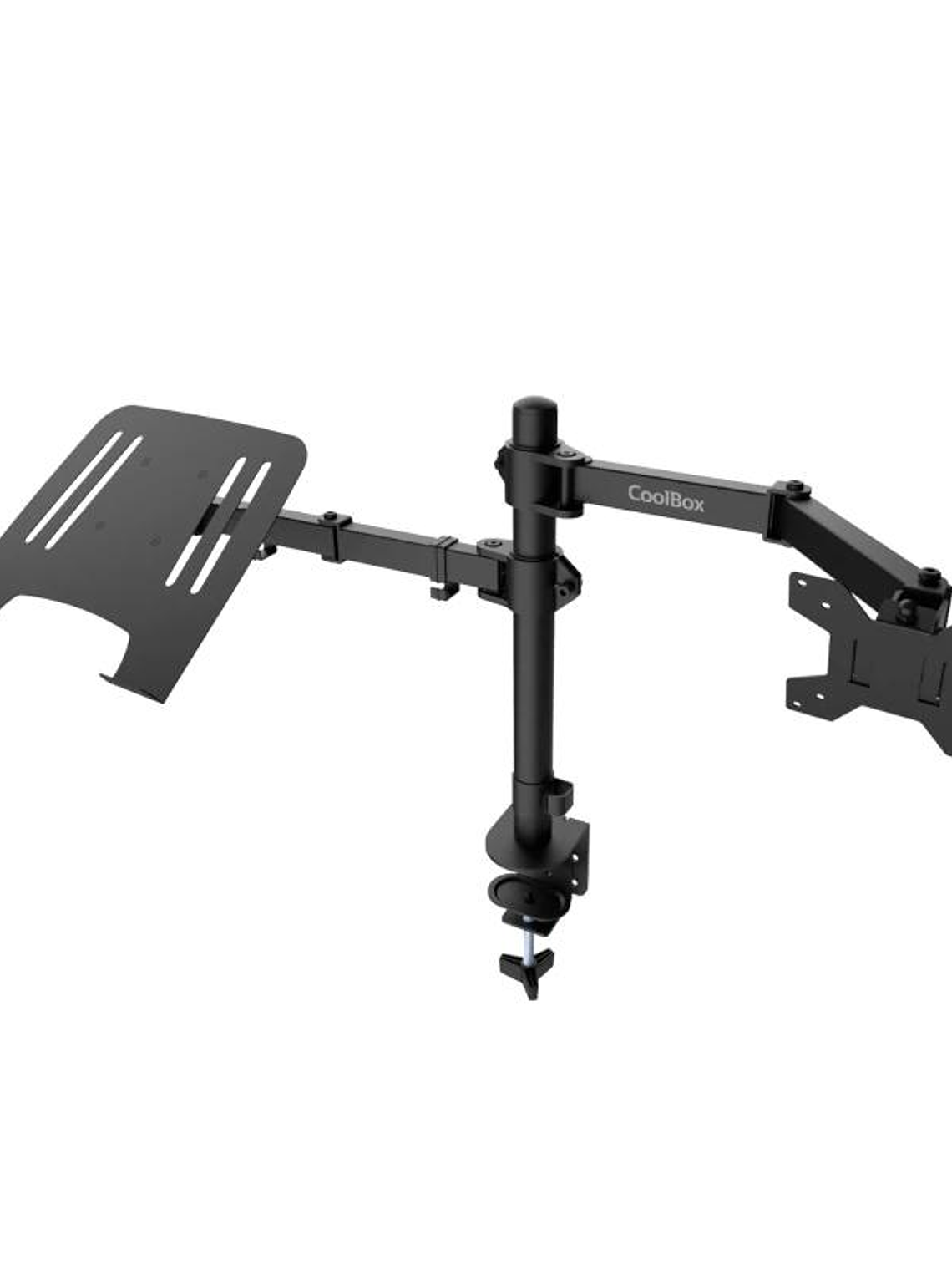COOLBOX Soporte Monitor+Portátil Monobrazo Acero 3