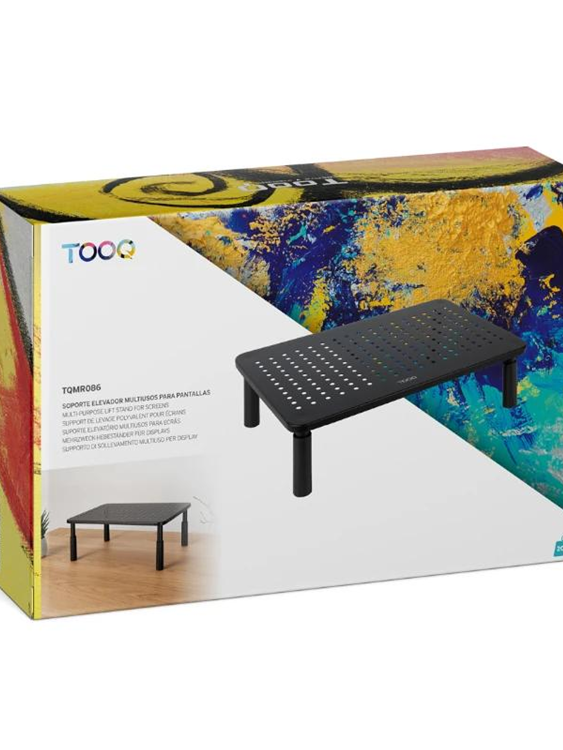 Tooq TQMR086 Soporte elevador monitores Negro 2