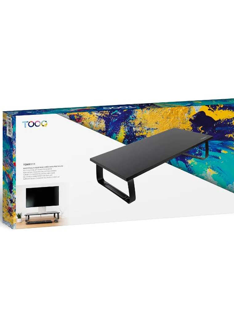 Tooq TQMR111 Soporte elevador monitores madera 2