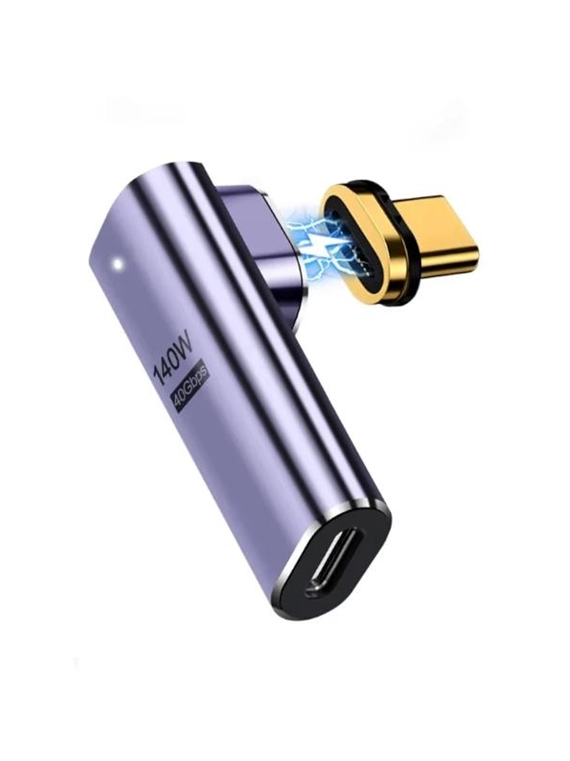 EWENT Adaptador Magnético USB-C  90º USB4 PD 100W 1