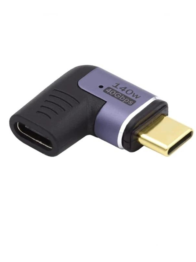 EWENT Adaptador Magnético USB-C  90ºUSB4 PD 140w 1