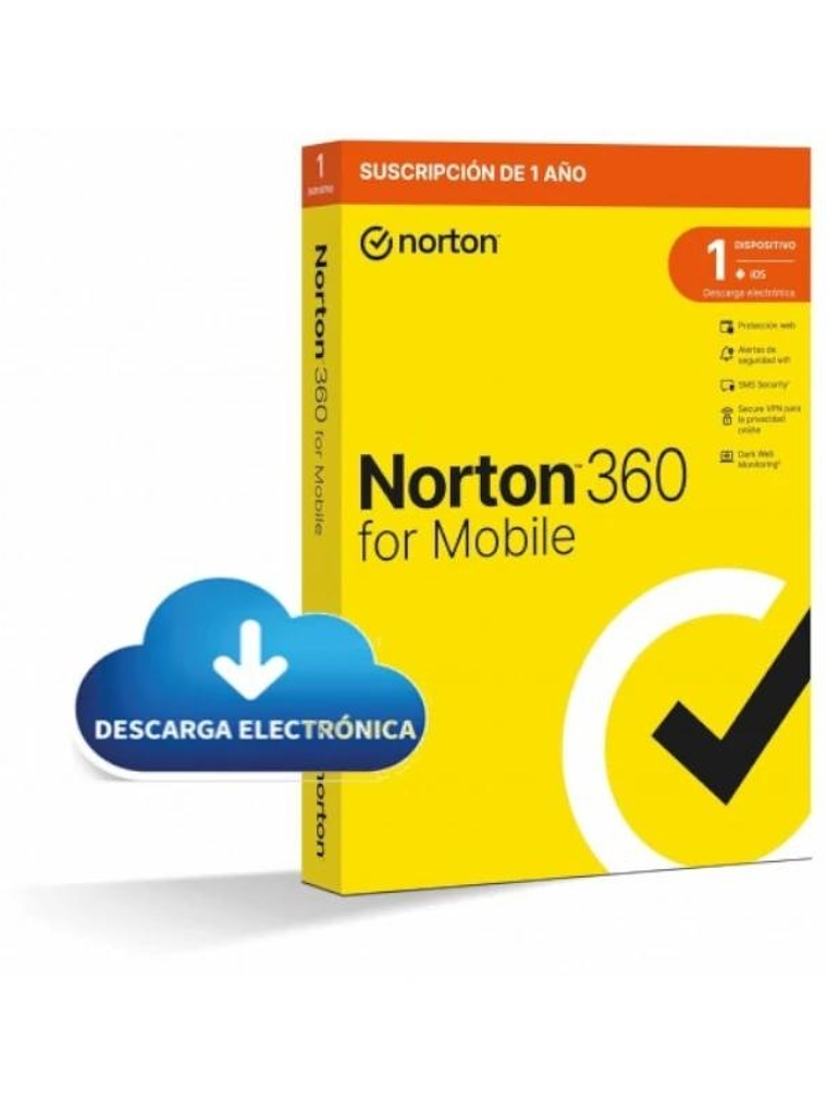 NORTON 360 MOBILE ES 1L/1A ESD 1