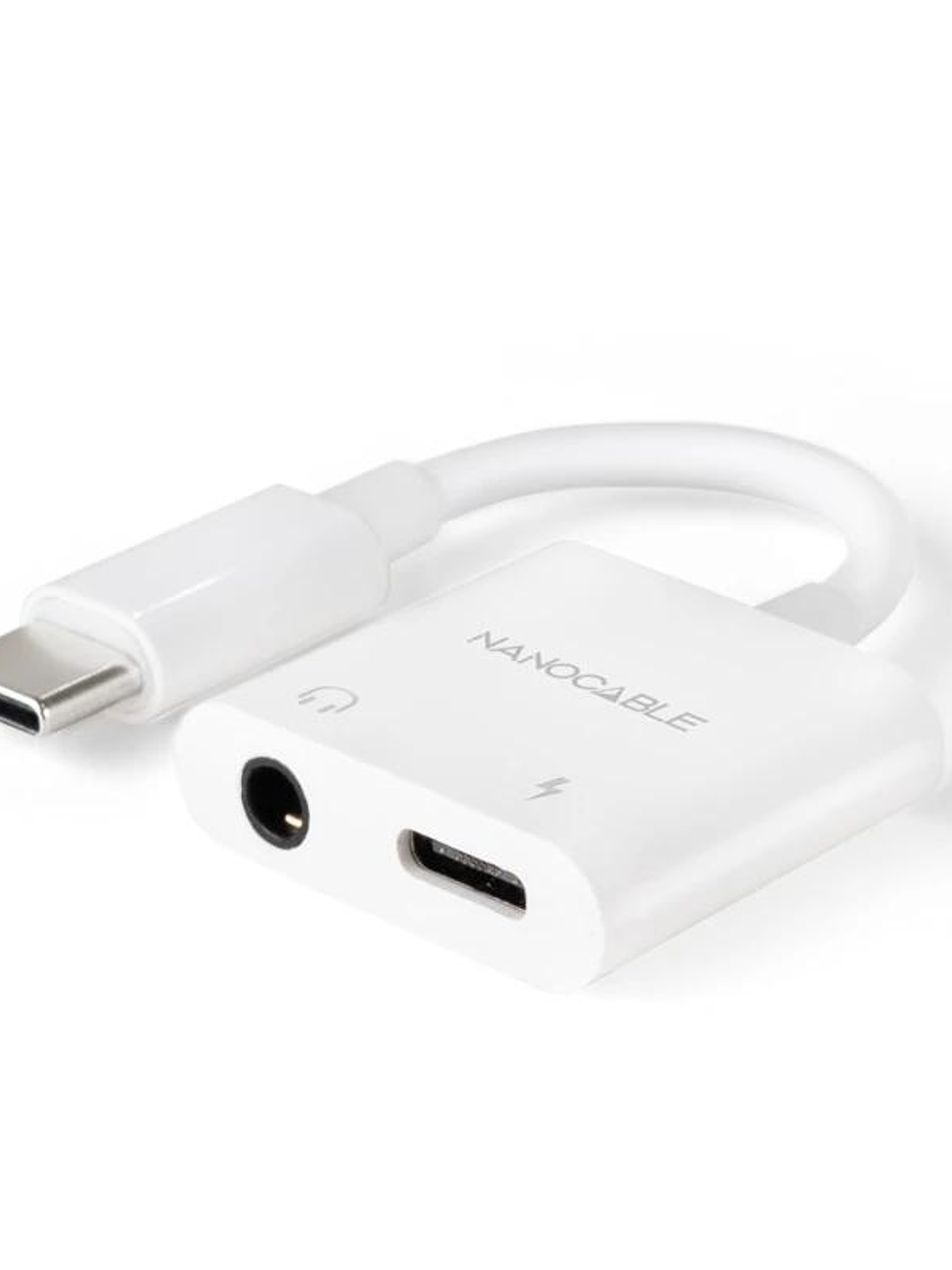Nanocable Adaptador USB-C a Jack+USB-C/H PD 60W 1