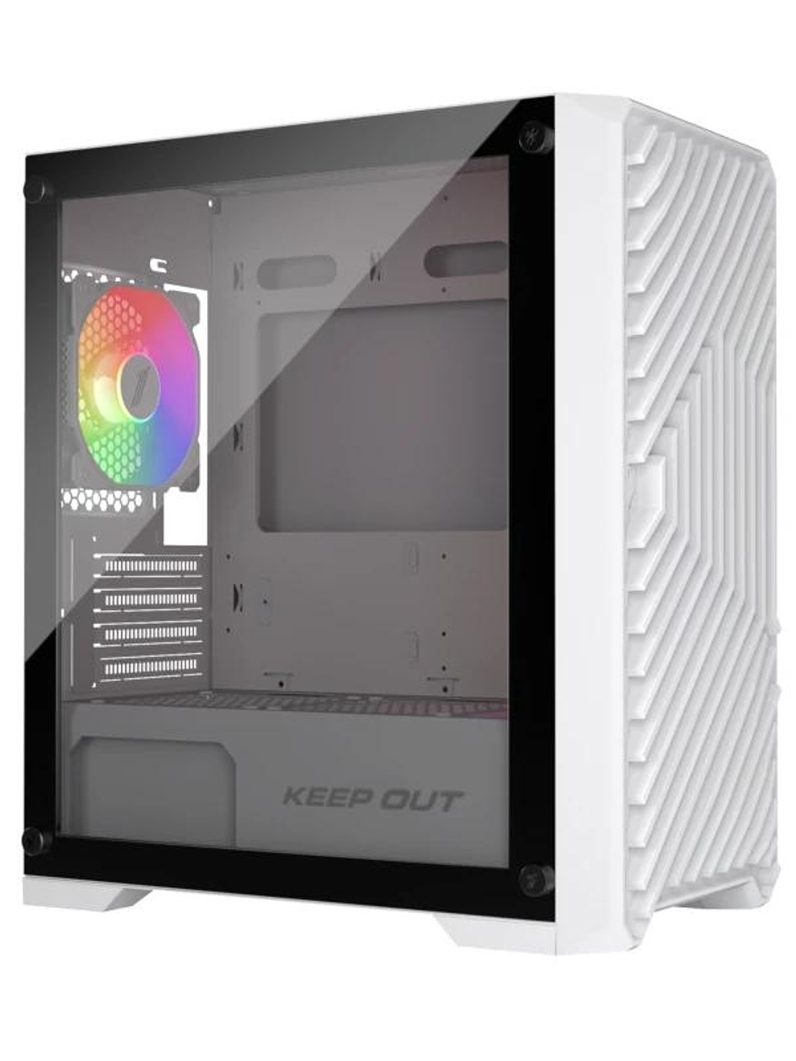 Keep Out Caja M-Atx XC-220W 4FANS Usb3.0 White 1